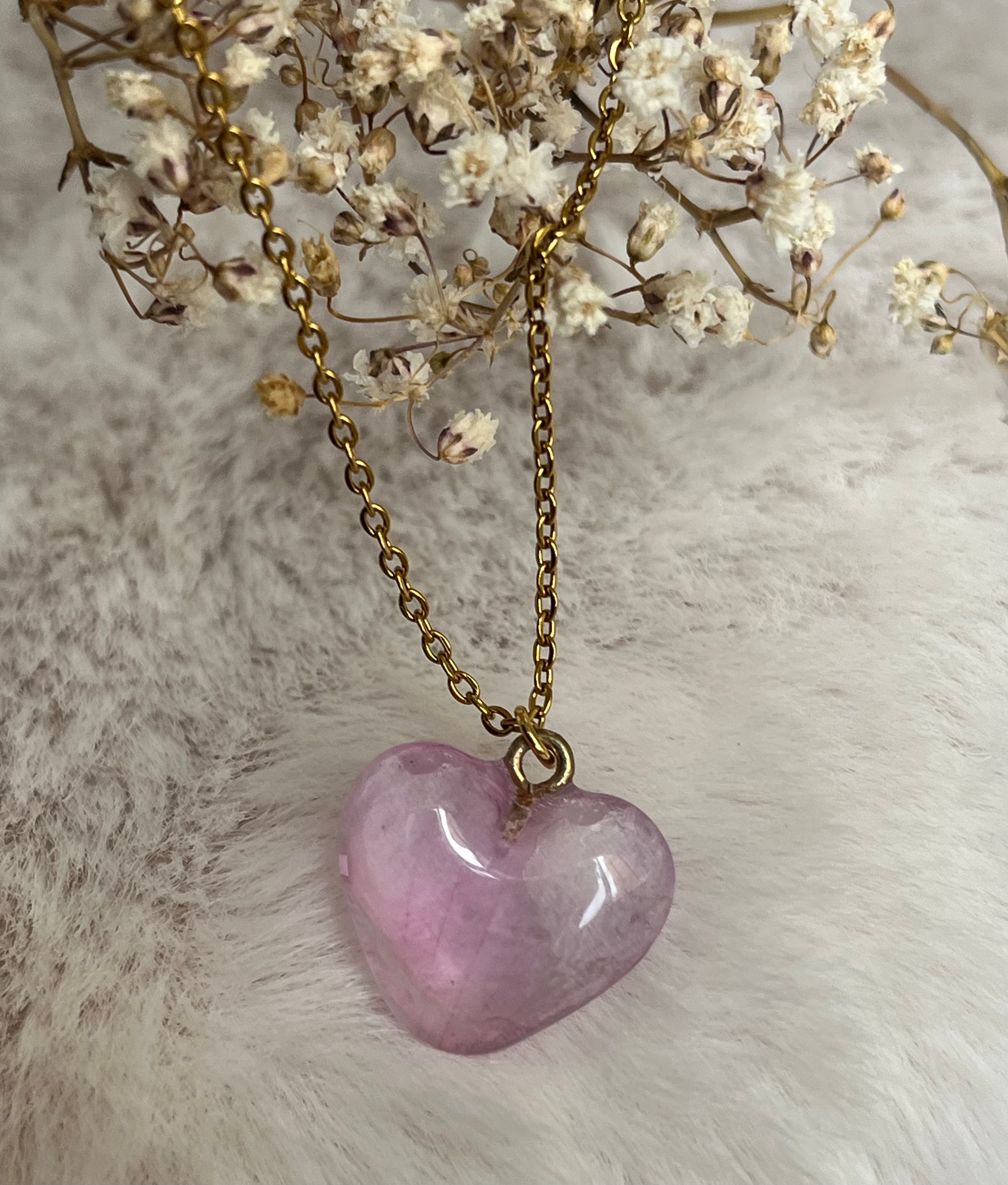 Colgante de corazón - pétalo de flor  image 2