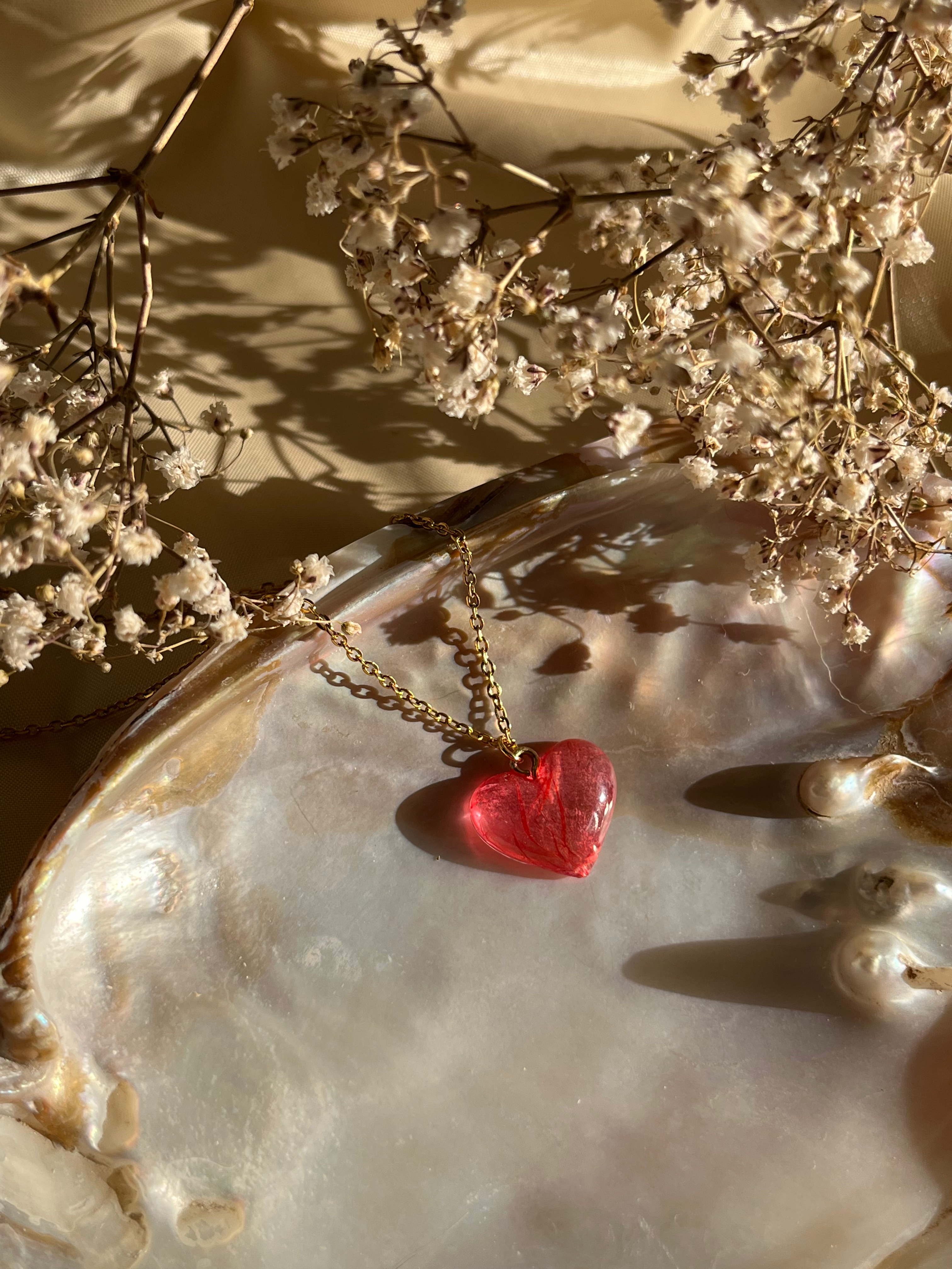 Colgante de corazón - pétalo de flor  image 2