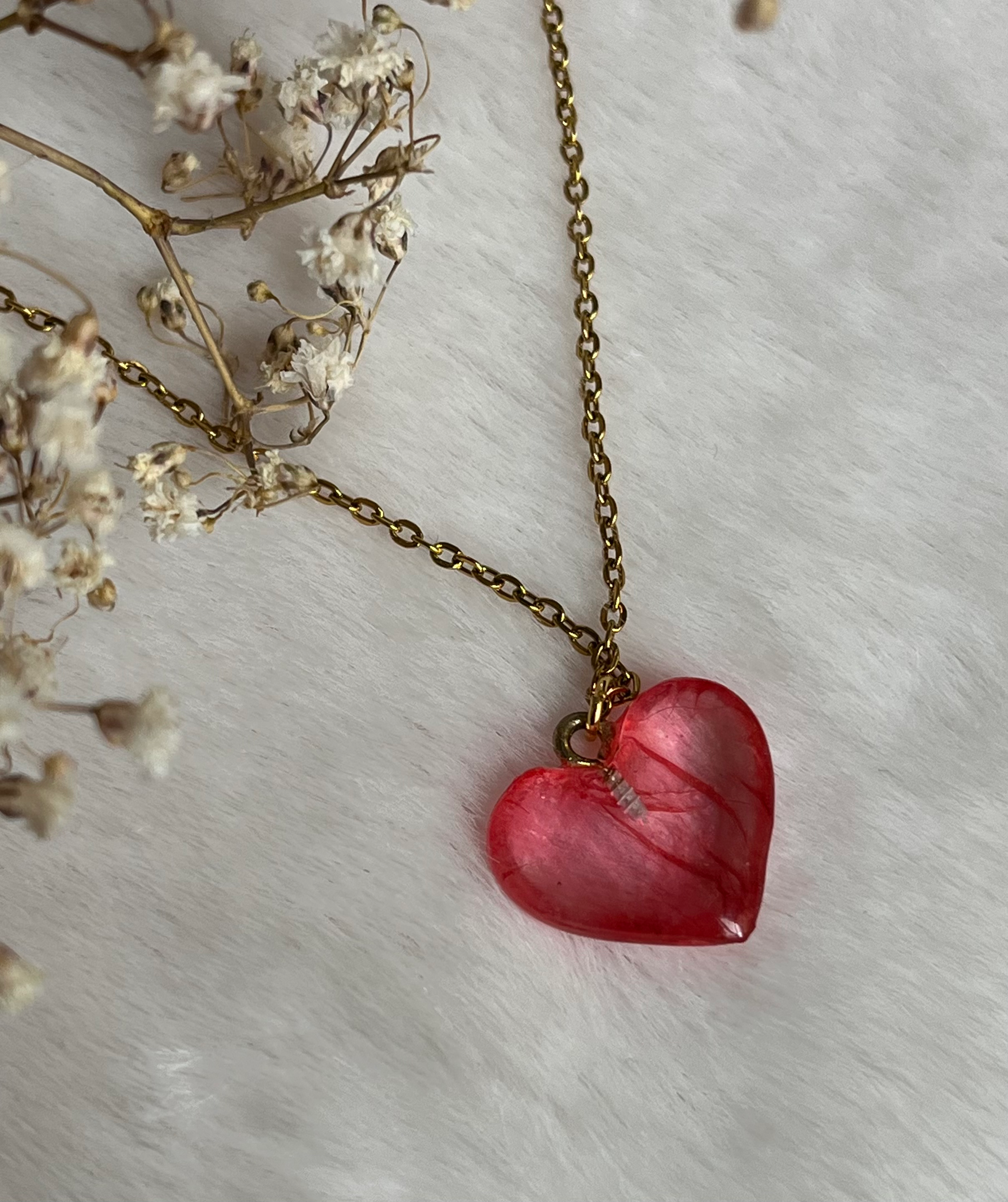 Colgante de corazón - pétalo de flor  image 4