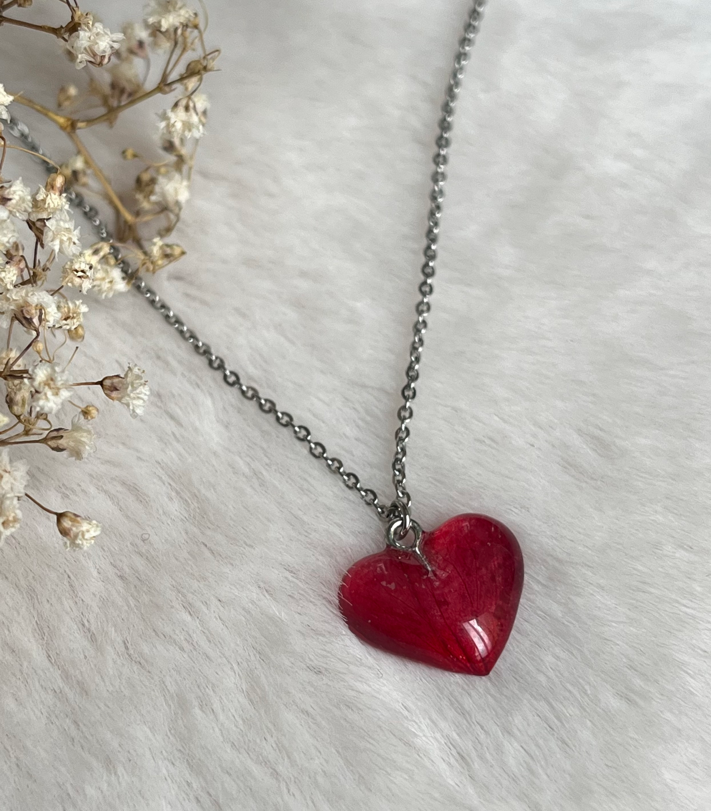 Colgante de corazón - pétalo de flor  image 4