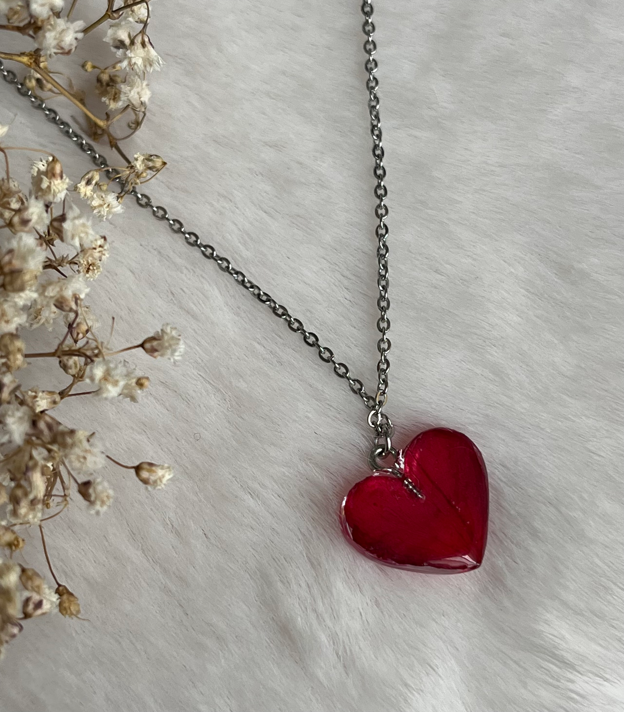 Colgante de corazón - pétalo de flor  image 3