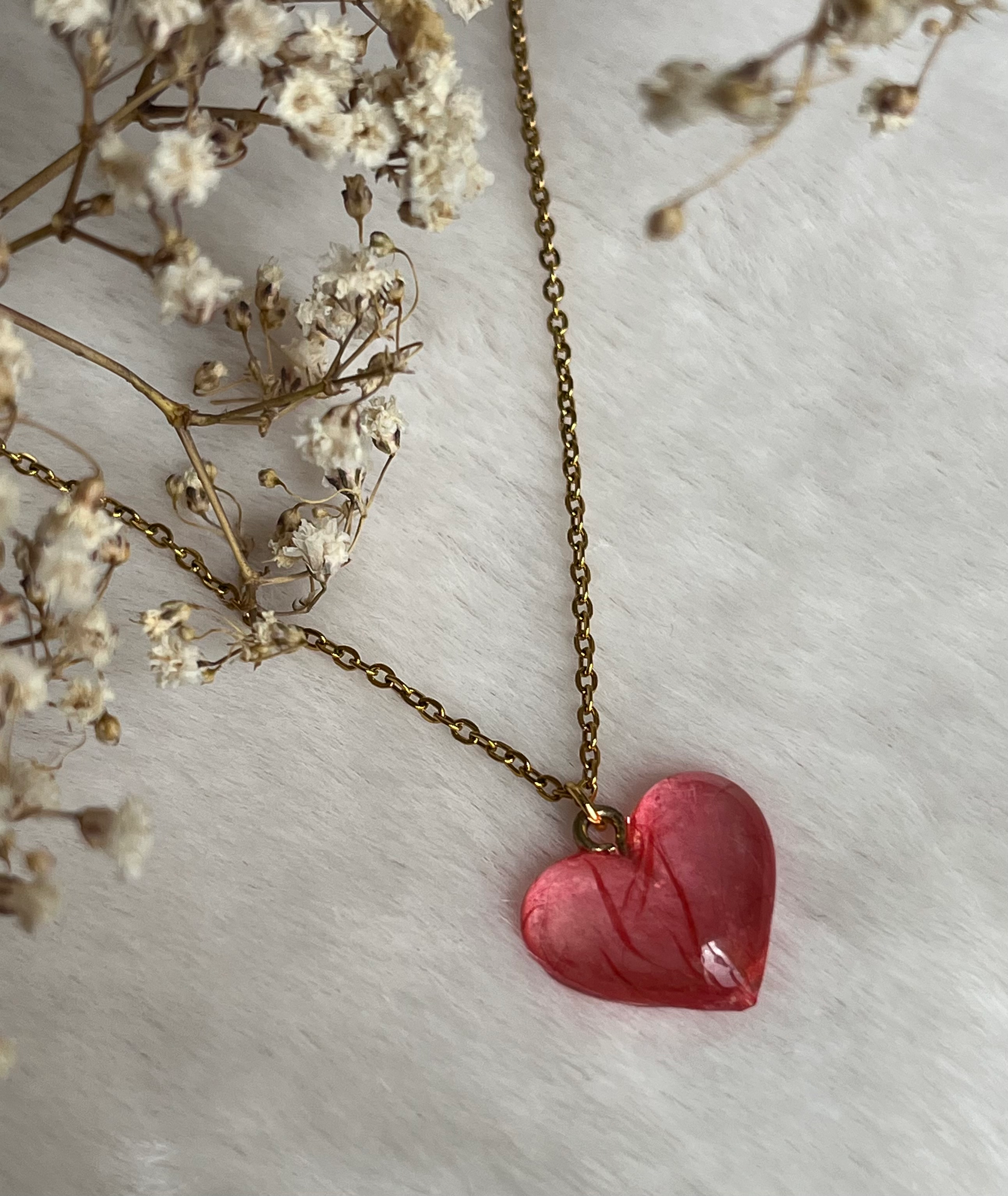 Colgante de corazón - pétalo de flor  image 3