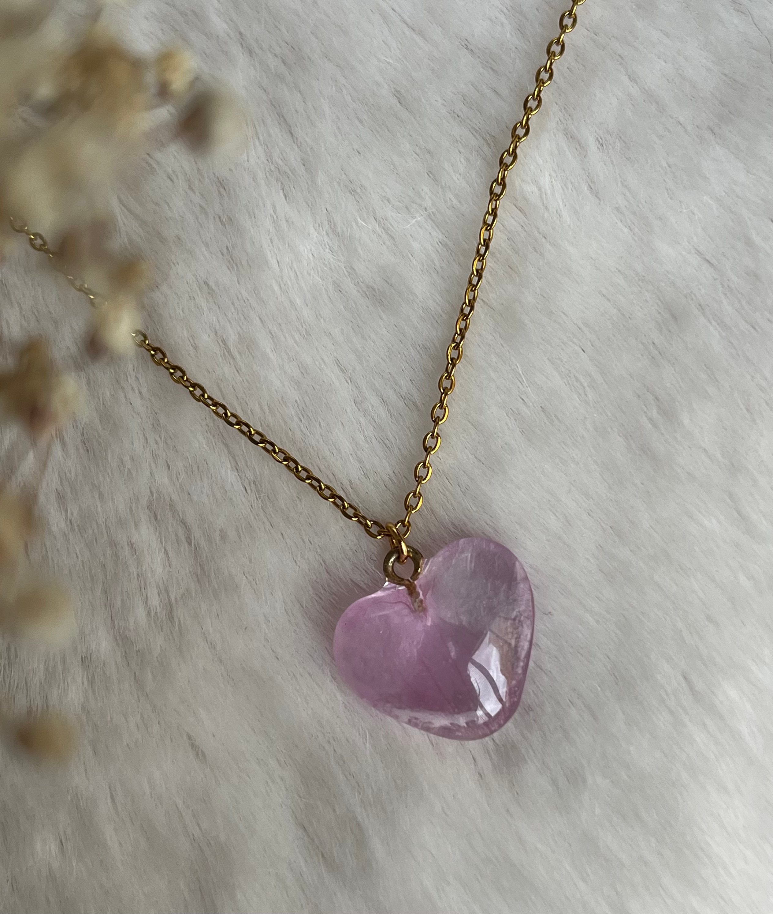 Colgante de corazón - pétalo de flor  image 4